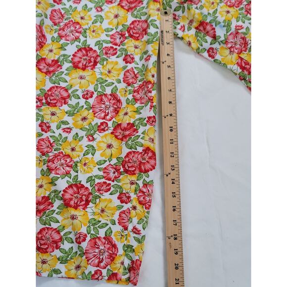 Jones New York Sport Palm Desert Floral Print Capri Pants Stretch Women's 16W - Picture 9 of 10